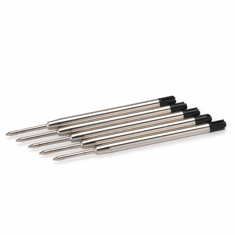 Parker Style Ball Point Pen Ink Refill - 5 Piece - Color:Black